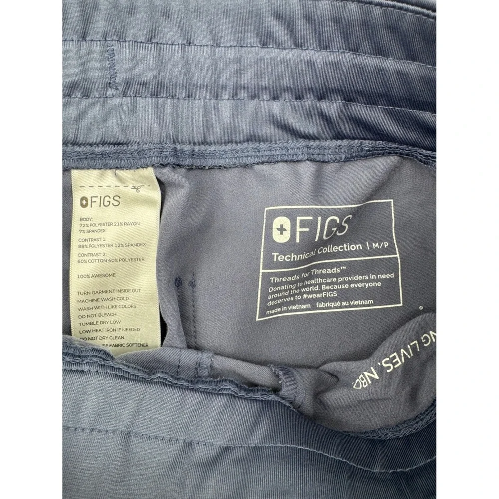 FIGS Technical Collection Womens M/P Graphite Grey Jogger Scrub Pants 1475